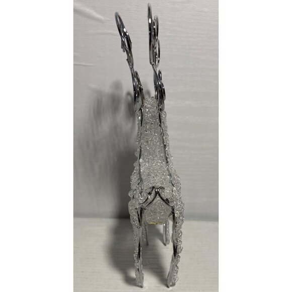 Wire Spiral Antler Reindeer Decorative Clear & Silver 8.75" Tall Christmas Decor - Picture 5 of 8